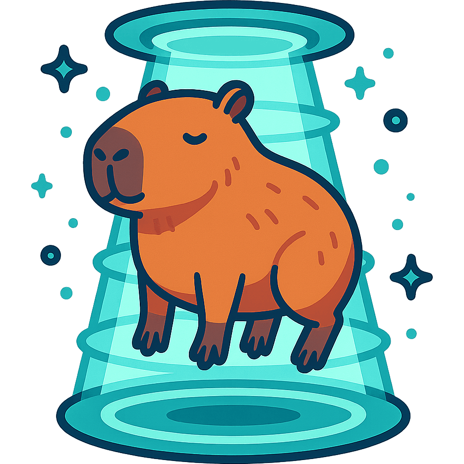Capybara Being Teleported
