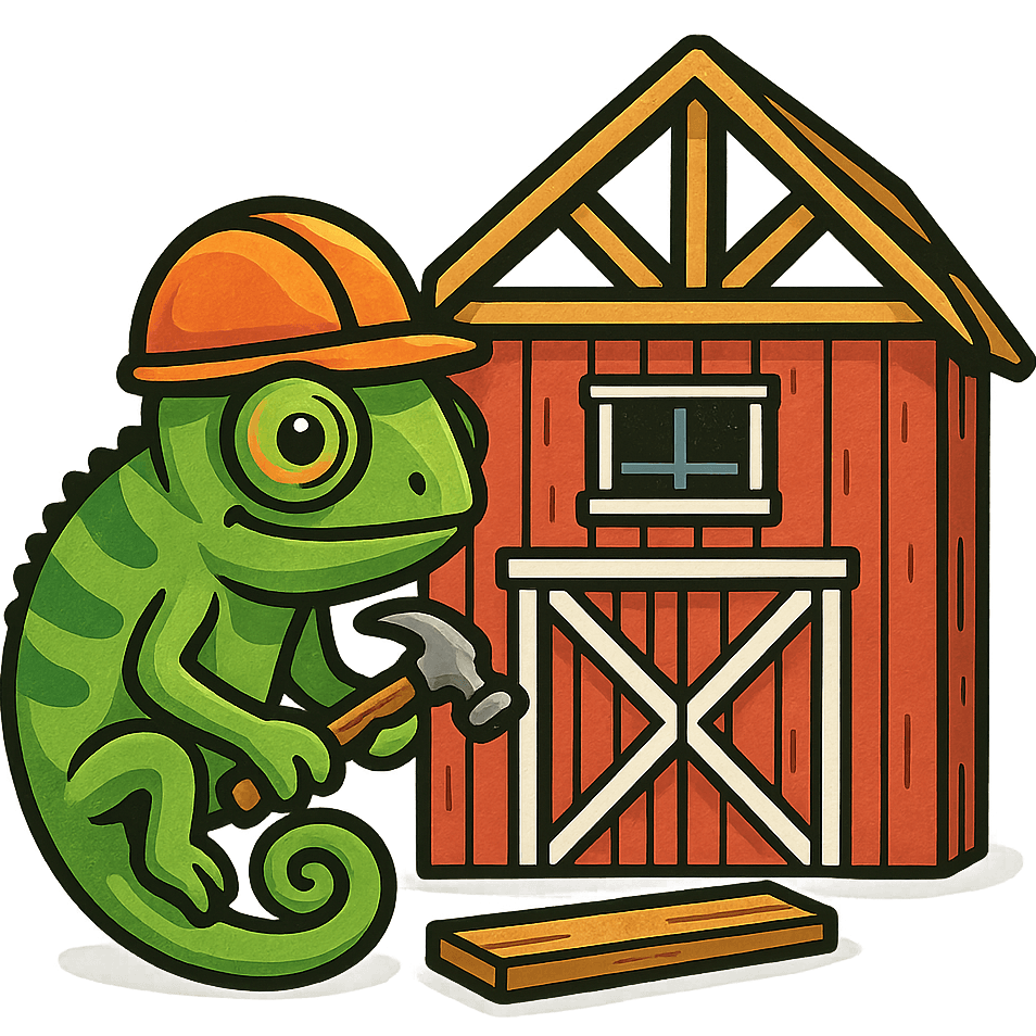 Chameleon Builds a Barn