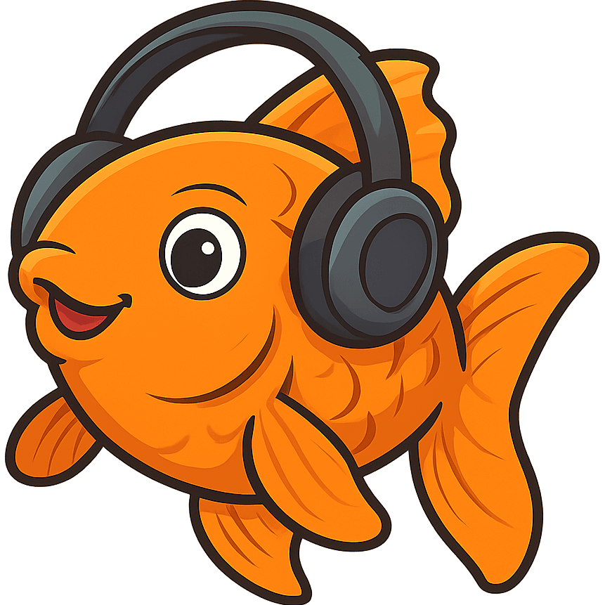 Goldfish with Headphones