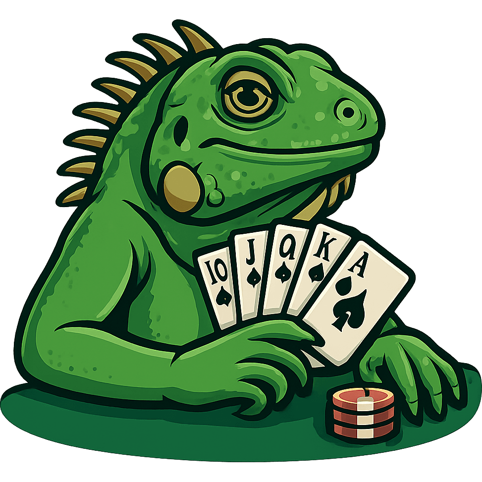 Iguana Playing Poker