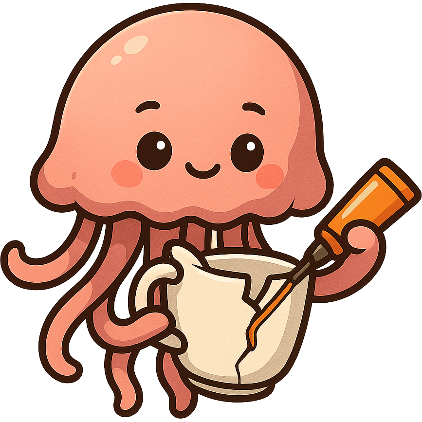 Jellyfish Glues Broken Coffee Mug Back Together