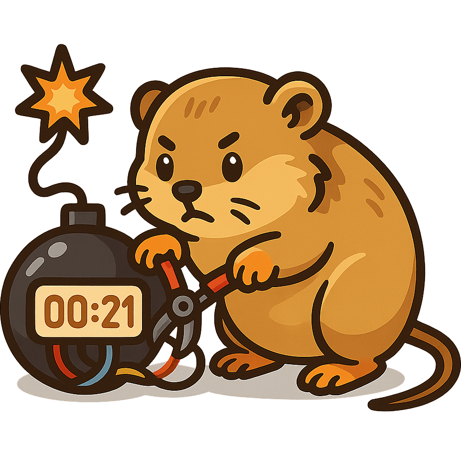 Lemming Disabling a Bomb