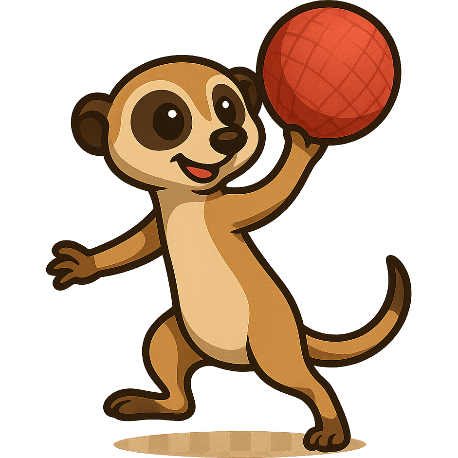 Meerkat Playing Dodgeball
