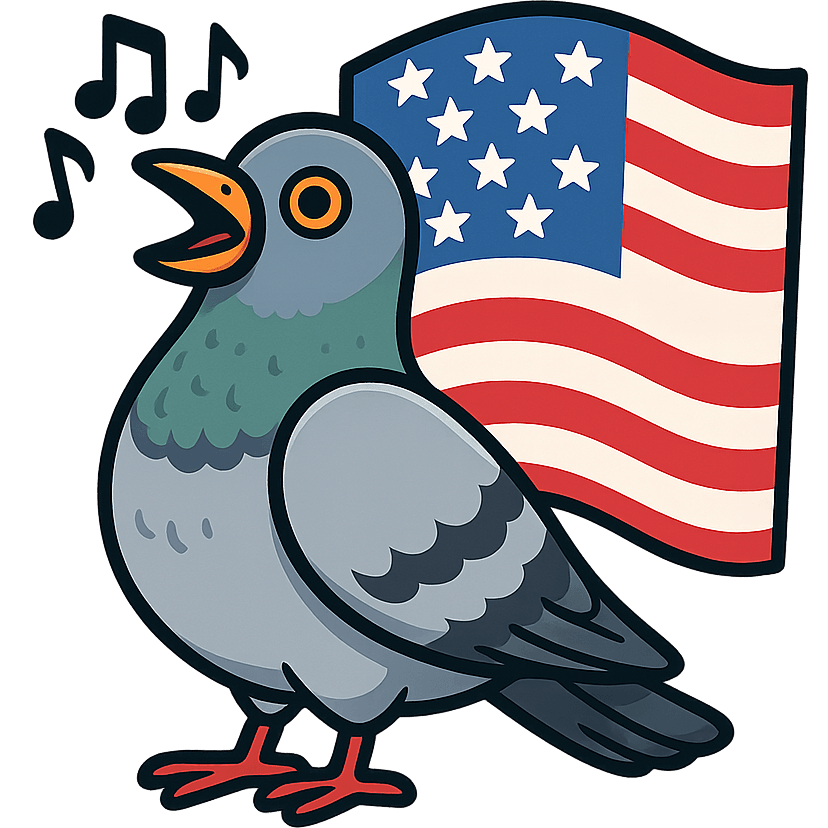 Pigeon Sings Star Spangled Banner