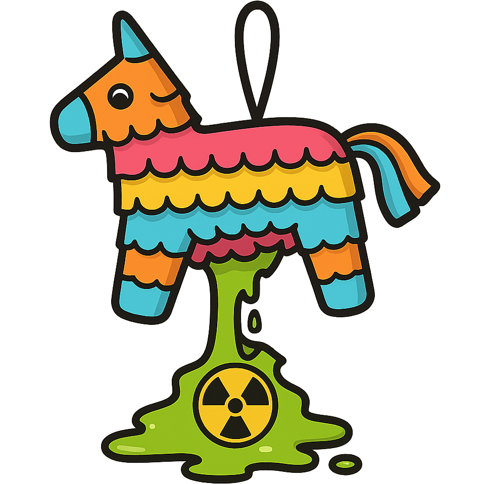 Piñata Spills Nuclear Waste
