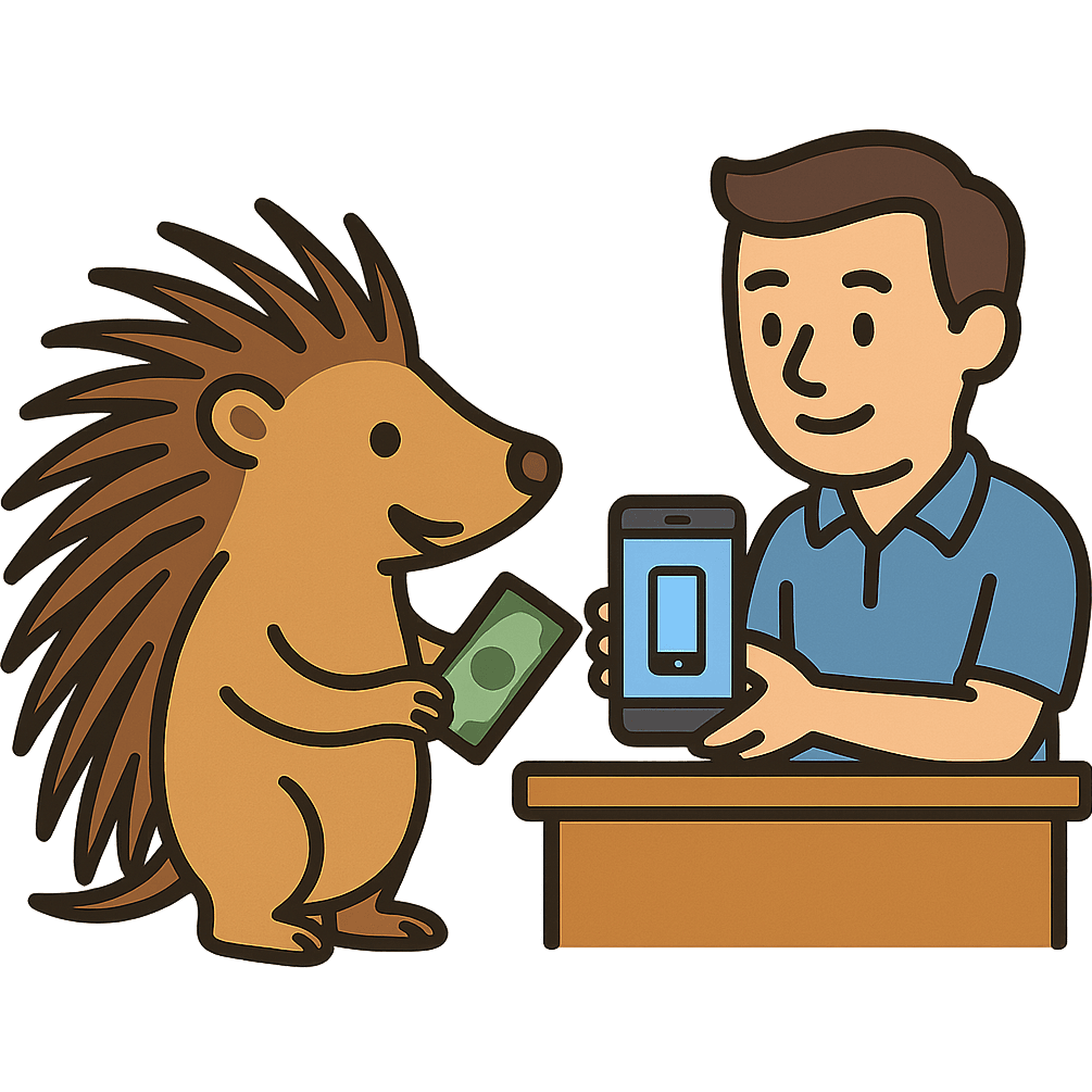 Porcupine Buys a Smart Phone
