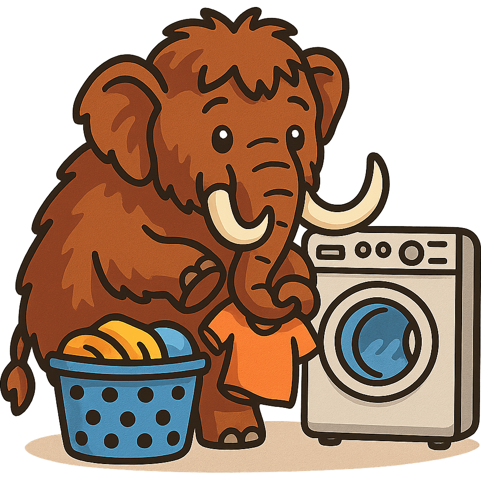Woolly Mammoth Does Laundry